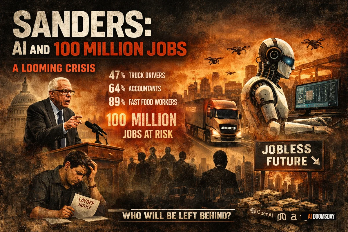 Empty industrial warehouse at night, abandoned conveyor belts, single amber work light